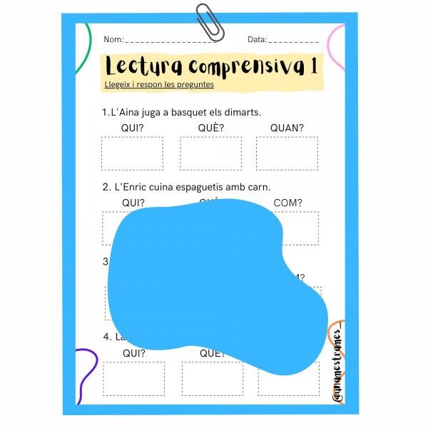 Fitxa de lectura comprensiva