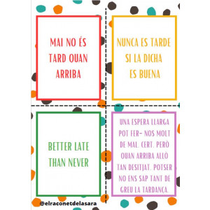 Refranys en català, castellà, anglès i el seu significat