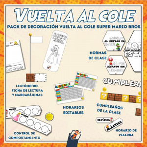 PACK DECORACIÓN SUPER MARIO BROS