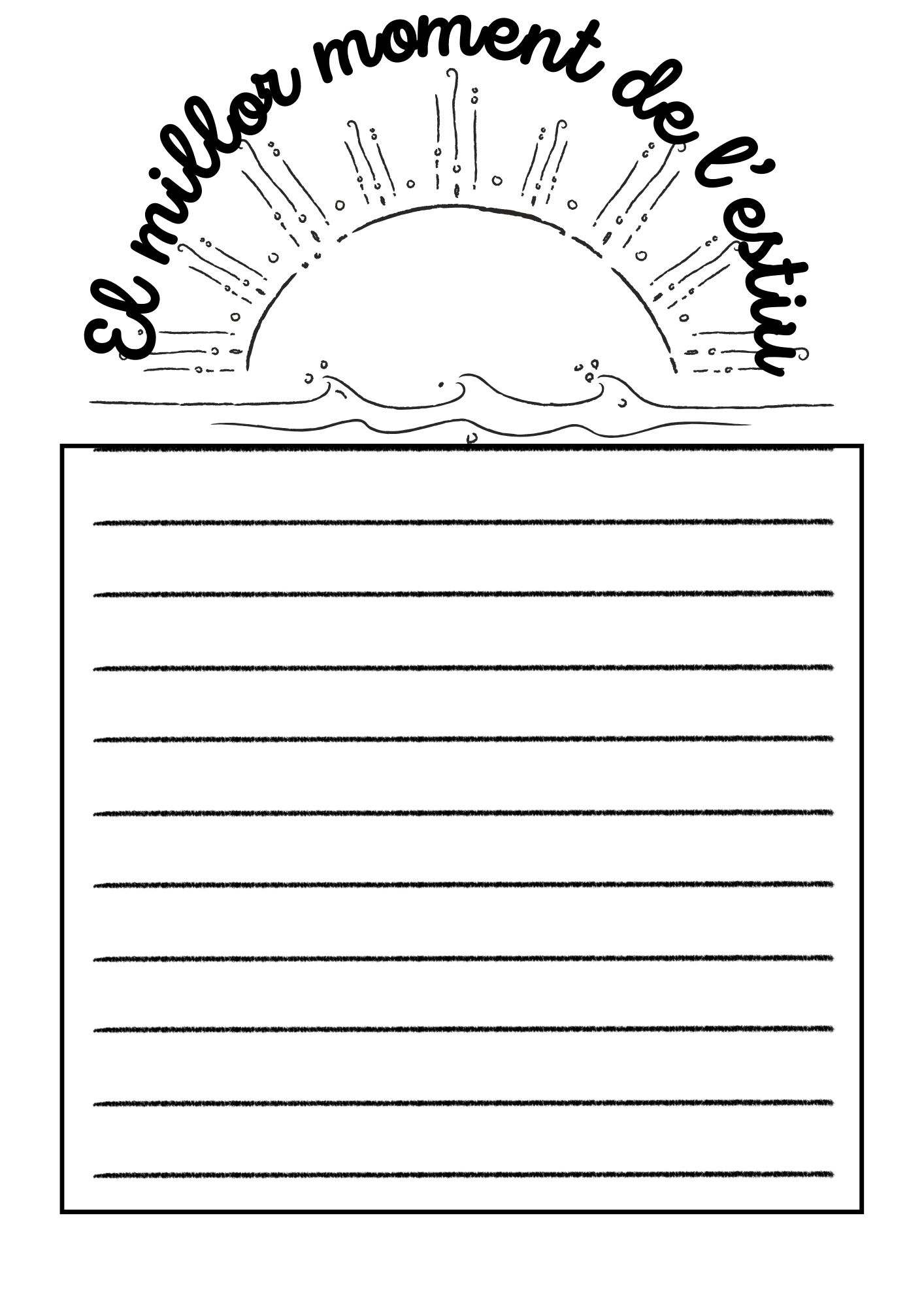 Fitxa inci de curs: El millor moment de l'estiu