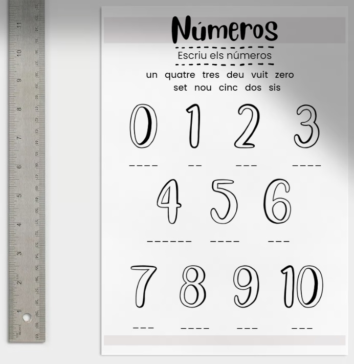 Escriu els números
