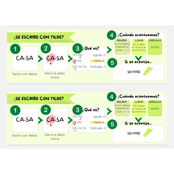 Autoinstrucciones acentuación