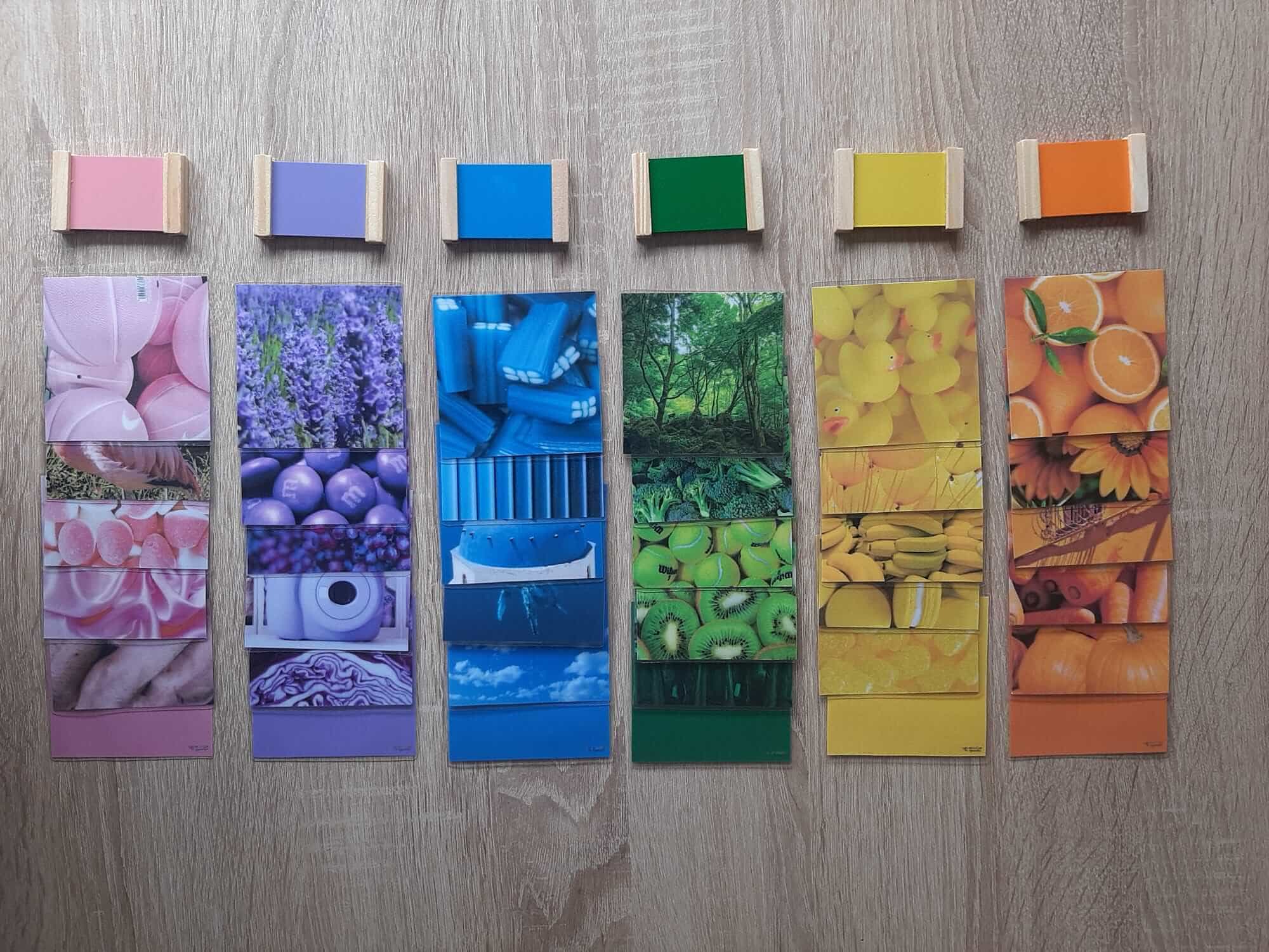 CLASIFICACIÓN DE LOS COLORES. TABLETAS DE COLORES MONTESSORI