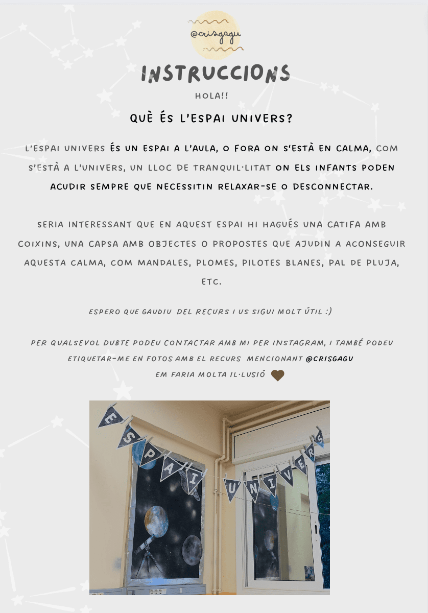 Espai Univers "Racó de la calma"