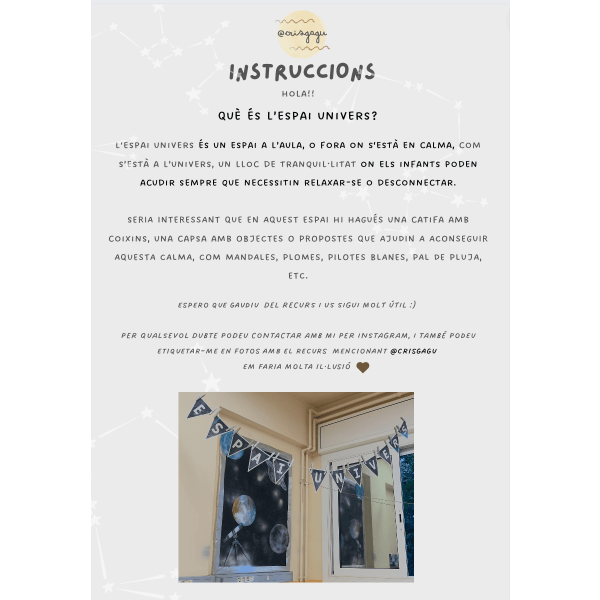 Espai Univers "Racó de la calma"