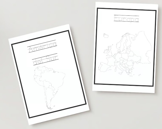 Libro de pintar: Los continentes