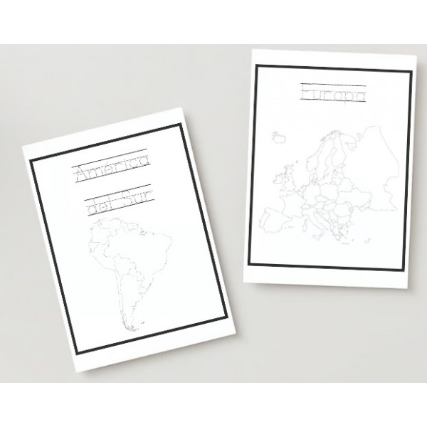 Libro de pintar: Los continentes