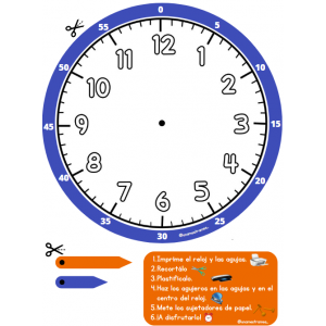 Aprendemos las horas (reloj imprimible)