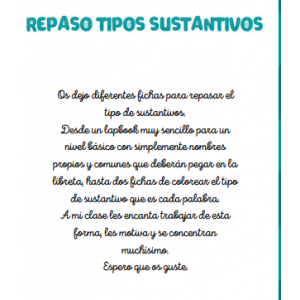 REPASO TIPOS SUBSTANTIVOS