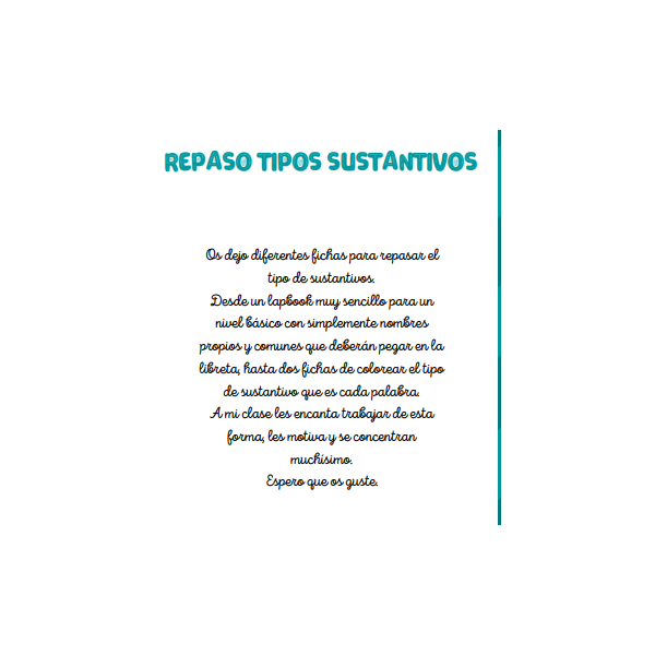 REPASO TIPOS SUBSTANTIVOS