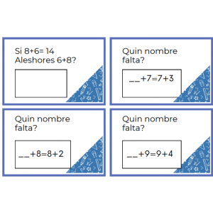 Targetes de reptes matemàtics