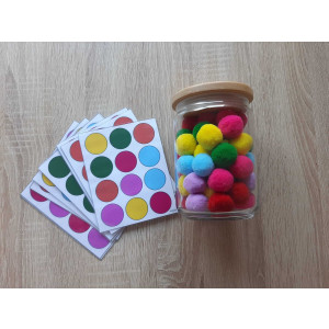 CLASIFICAR POMPONES POR COLORES