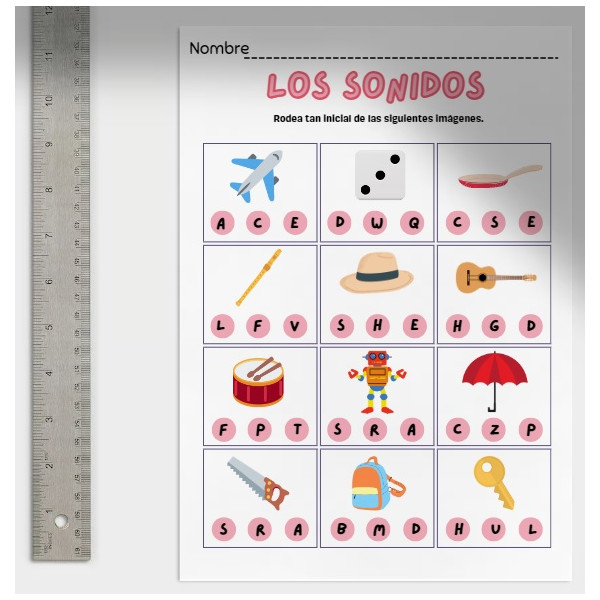 Los sonidos iniciales de las palabras