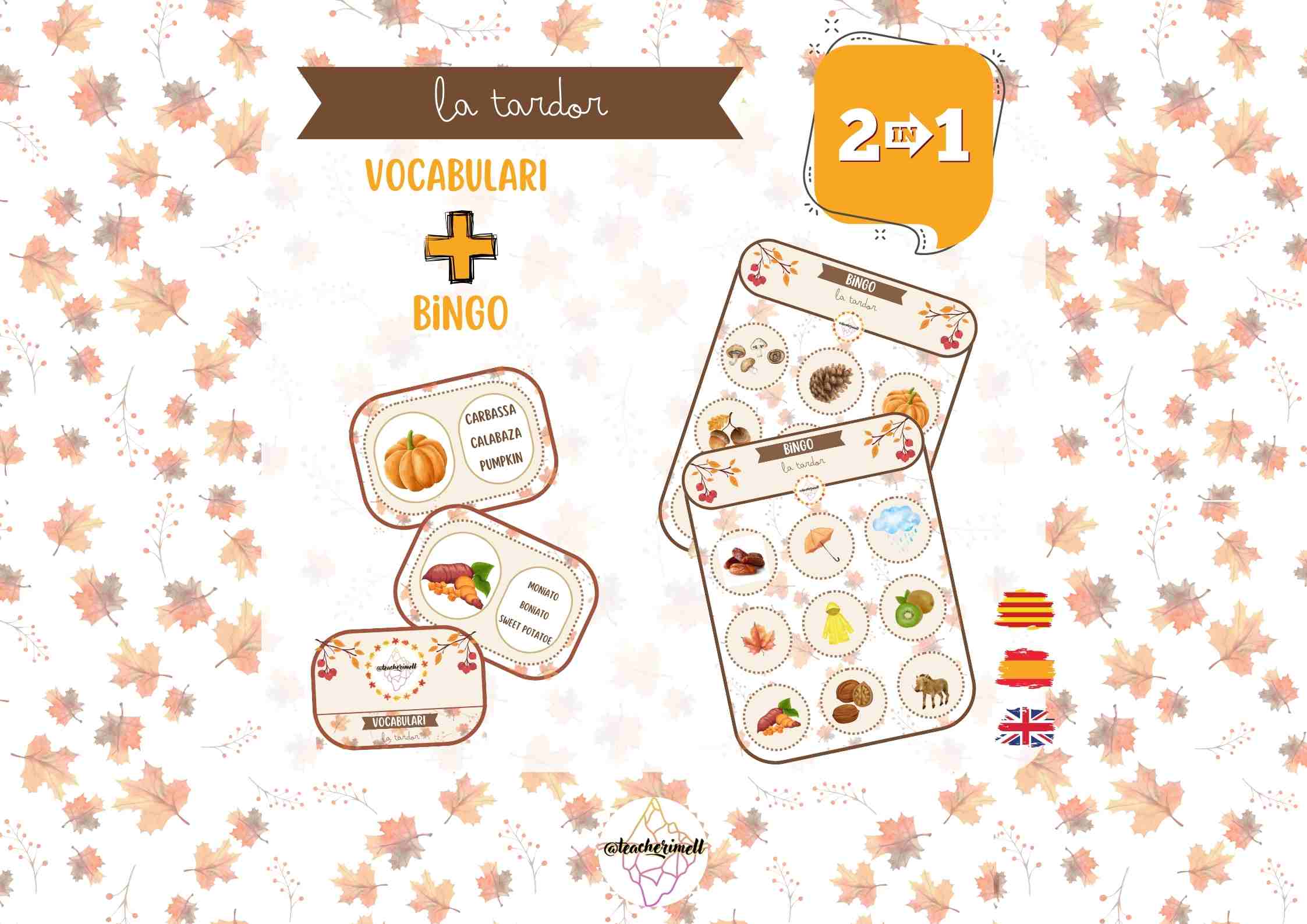 BINGO + VOCABULARI. La tardor