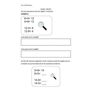 Suma i resta, operacions inverses