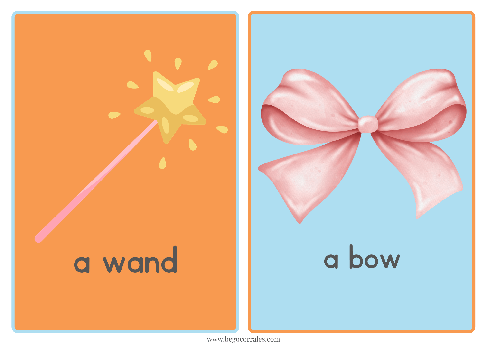 Room on the Broom vocabulary flashcards