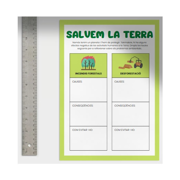 Propostes de reflexió sobre el medi ambient: Salvem la Terra