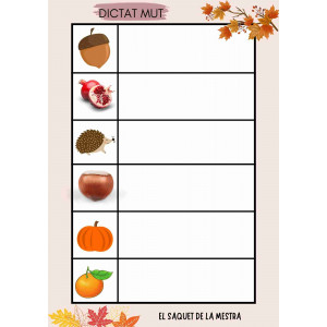 Dictat mut i vocabulari tardor