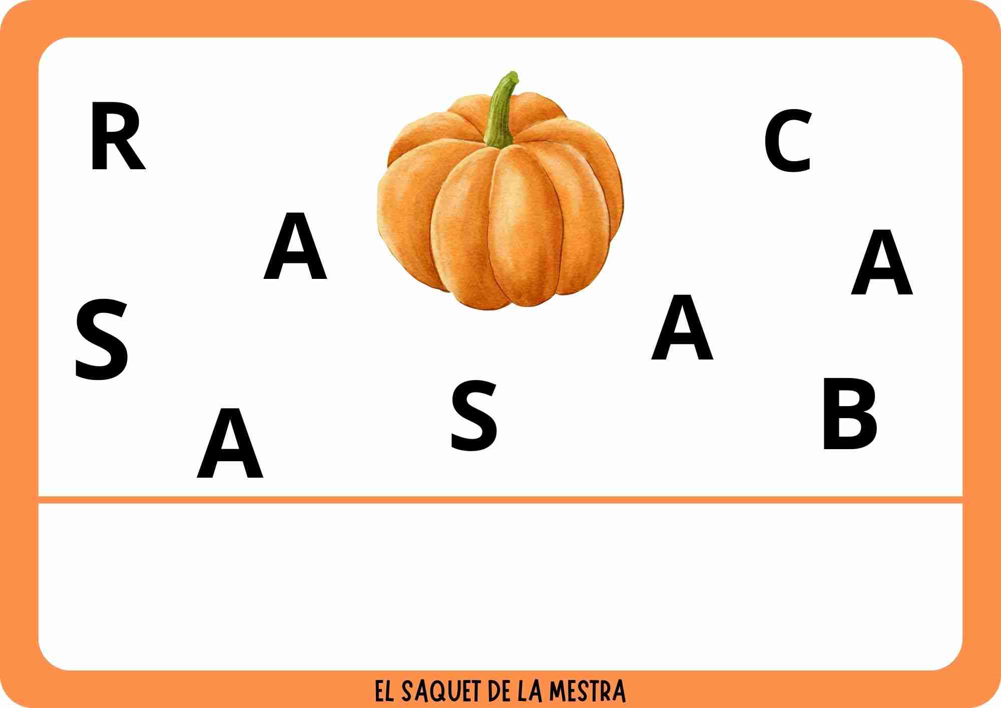 Ordena les lletres tardor