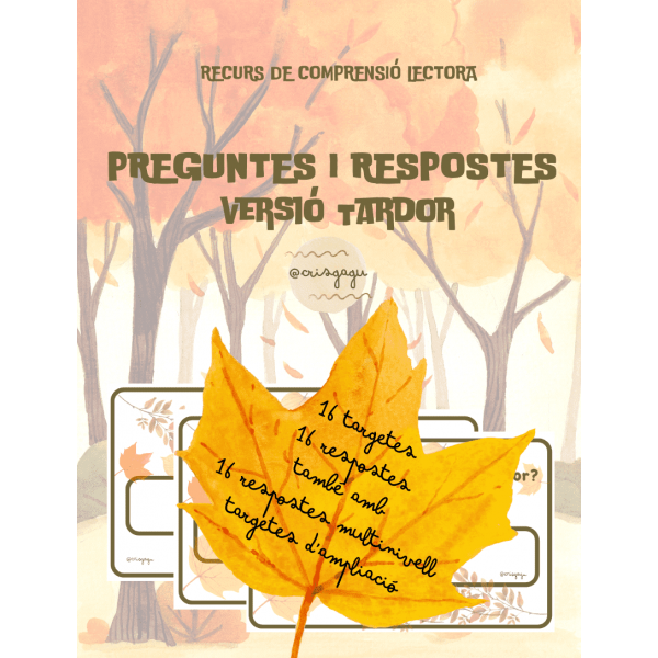 RECURS COMPRENSIÓ LECTORA - VERSIÓ TARDOR