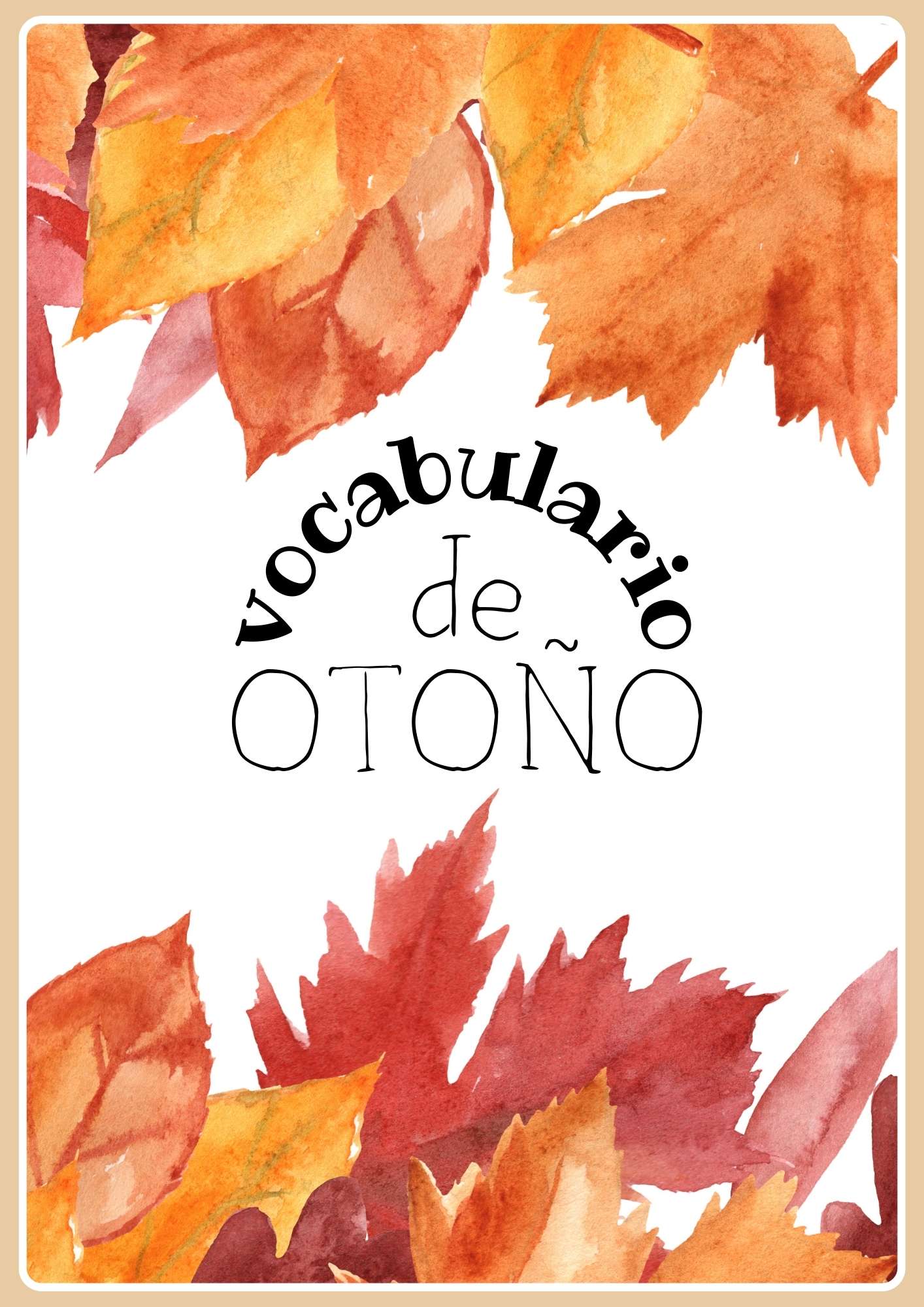 Targetas de vocabulario de OTOÑO