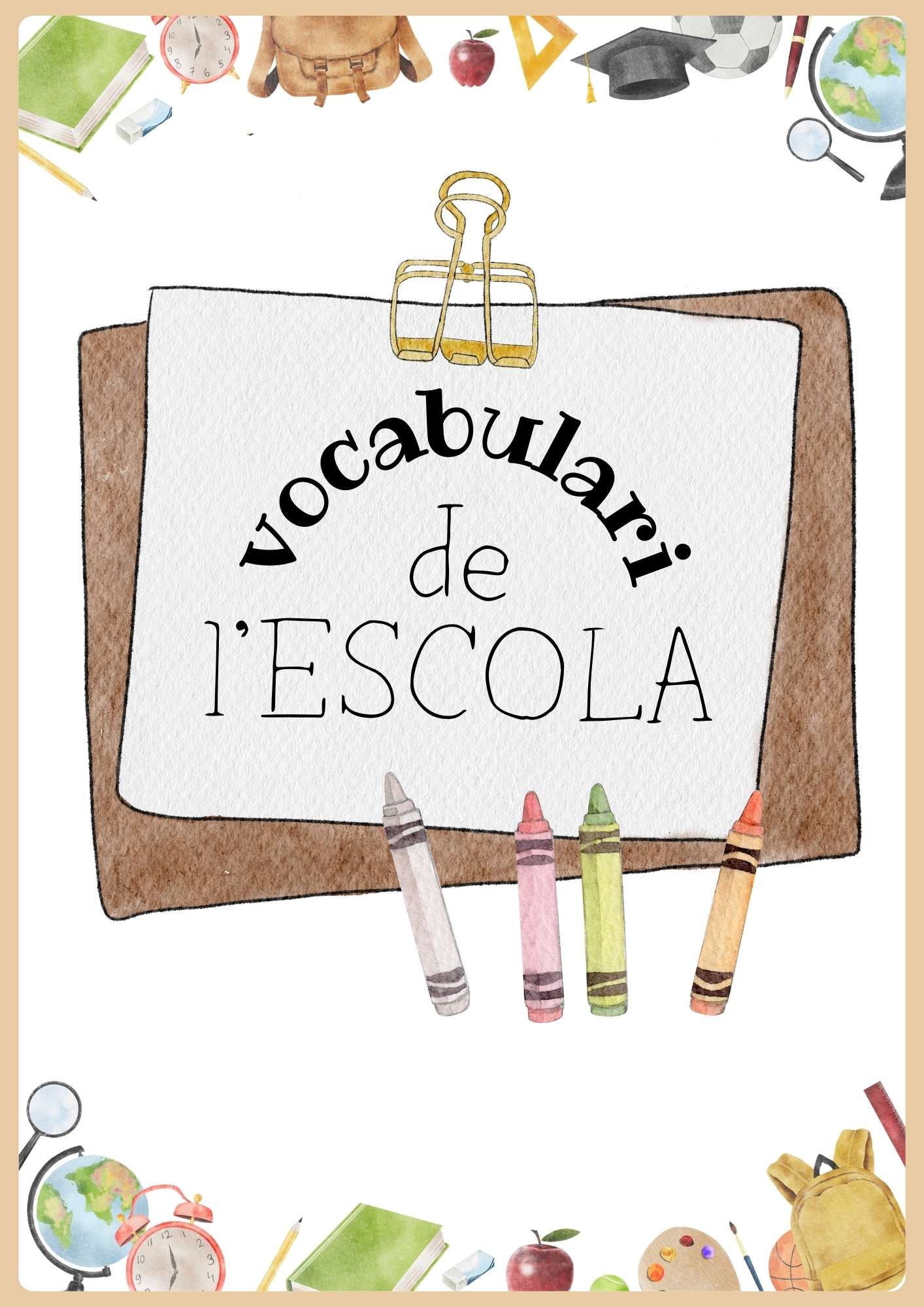 Targetes de vocabulari de l'ESCOLA