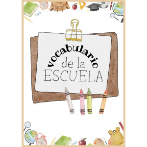 Targetas de vocabulario de la ESCUELA