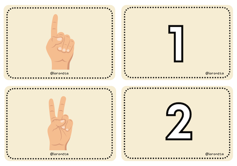 Tarjetas Numéricas 1-10