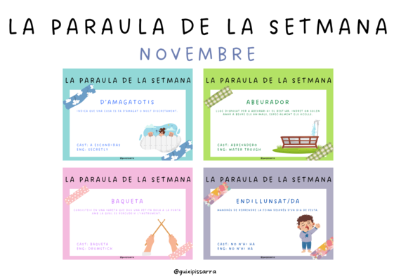 Paraula de la setmana - Novembre
