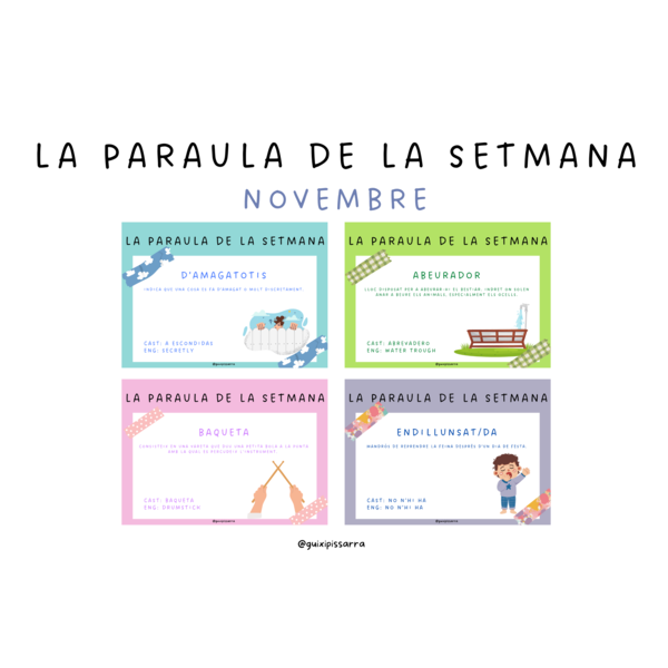 Paraula de la setmana - Novembre