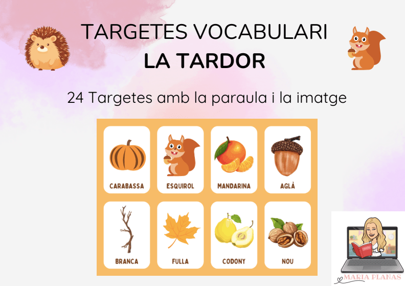 TARGETES VOCABULARI: LA TARDOR. 24 TARGETES