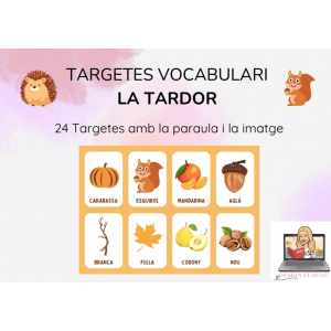 TARGETES VOCABULARI: LA TARDOR. 24 TARGETES
