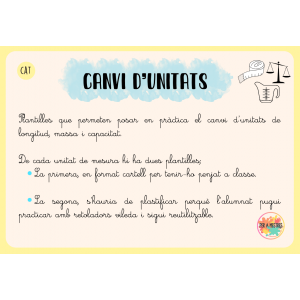 Canvi d'unitats / cambio de unidades