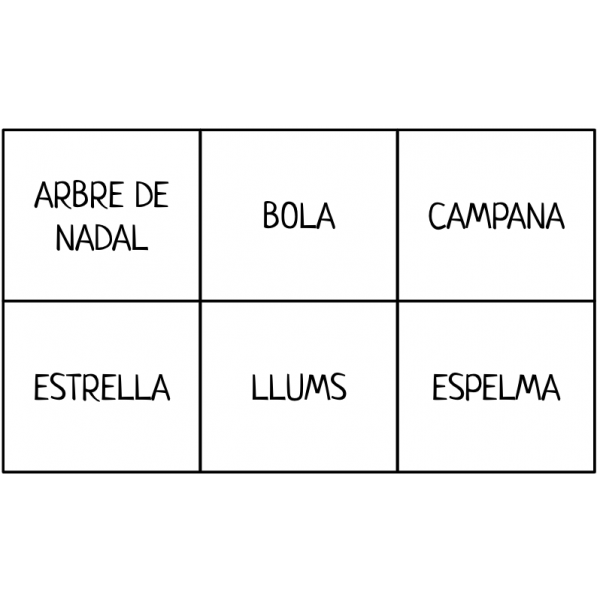 MEMORY HIVERN-NADAL. 48 Targetes. Lletra majúscula i lletra minúscula.