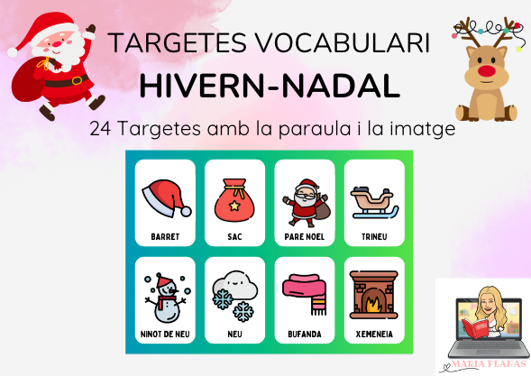 TARGETES VOCABULARI: HIVERN-NADAL. 24 TARGETES