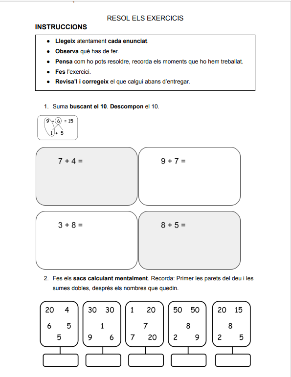 Exercicis OAOA de càlcul