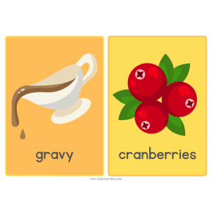 Thanksgiving Vocabulary flascards