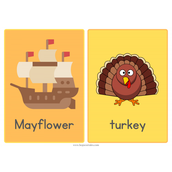 Thanksgiving Vocabulary flascards