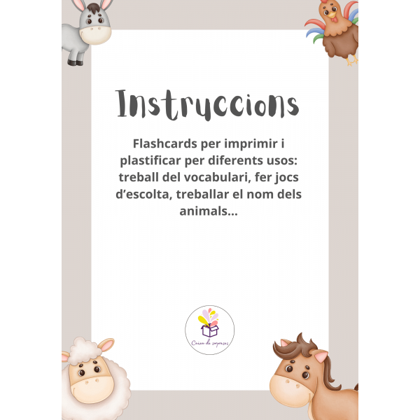 vocabulari animals de la granja