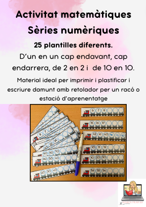 Activitat matemàtematiques: Sèries numèriques. 25 plantilles diferents.