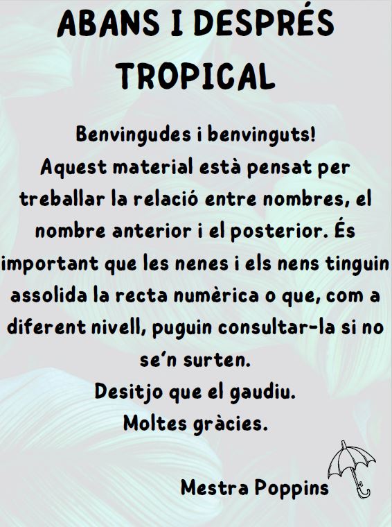 Abans i després nombres tropicals