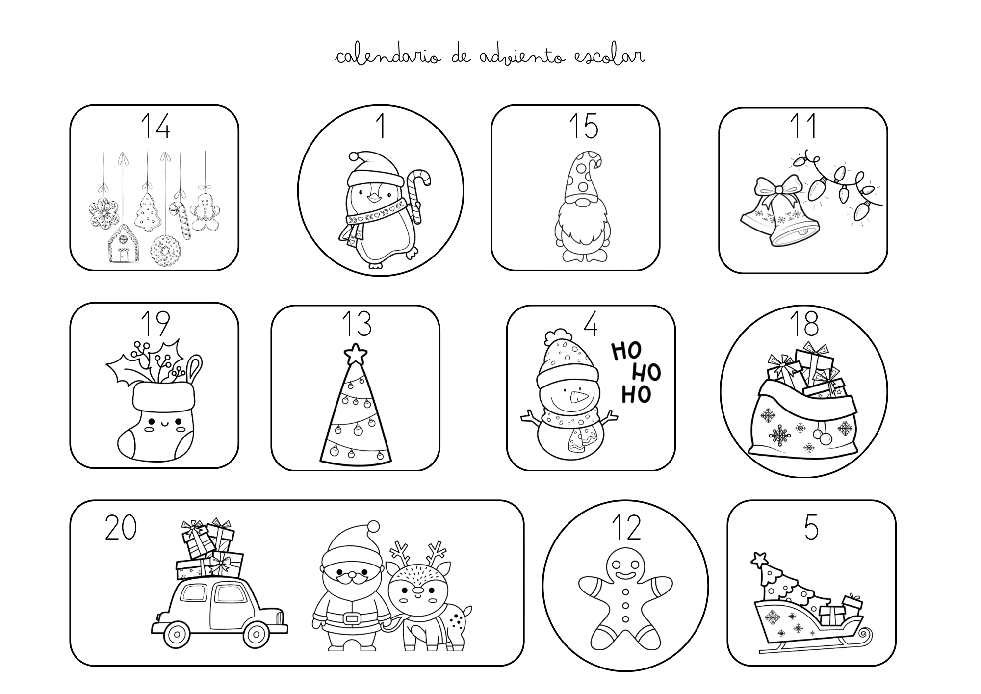 Calendario Adviento Escolar