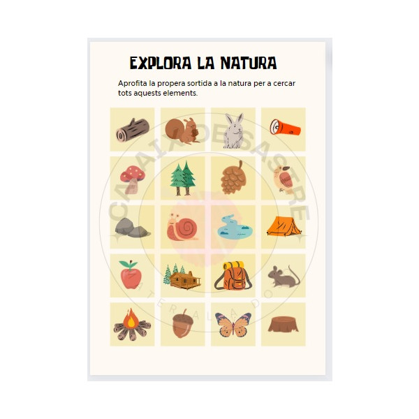 Explora la natura (+ joc de memòria)