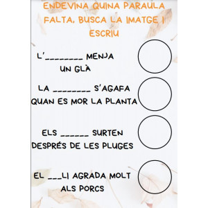 VOCABULARI DE TARDOR