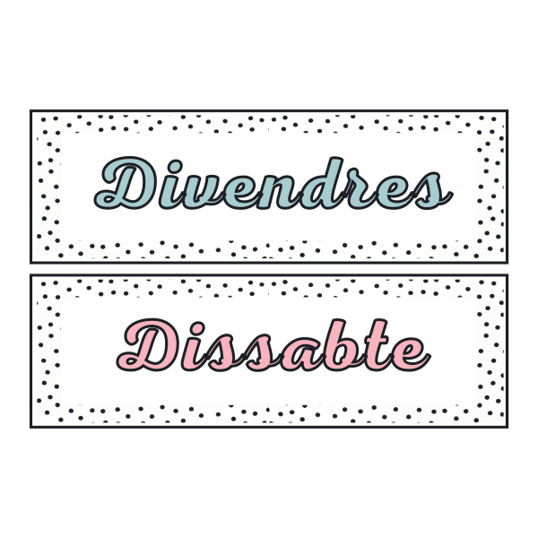 Mesos i dies de la setmana