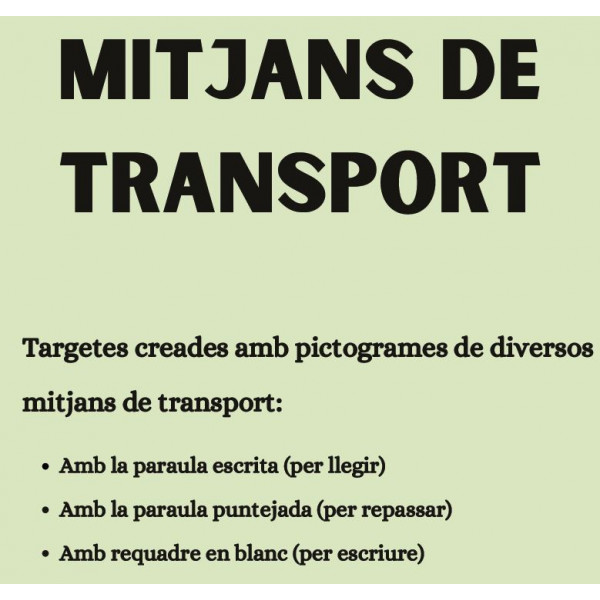 Targetes mitjans de transport