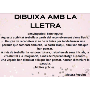 DIBUIXA AMB AQUELLA LLETRA