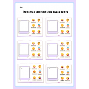 Diari de lectures Registre de llibres llegits