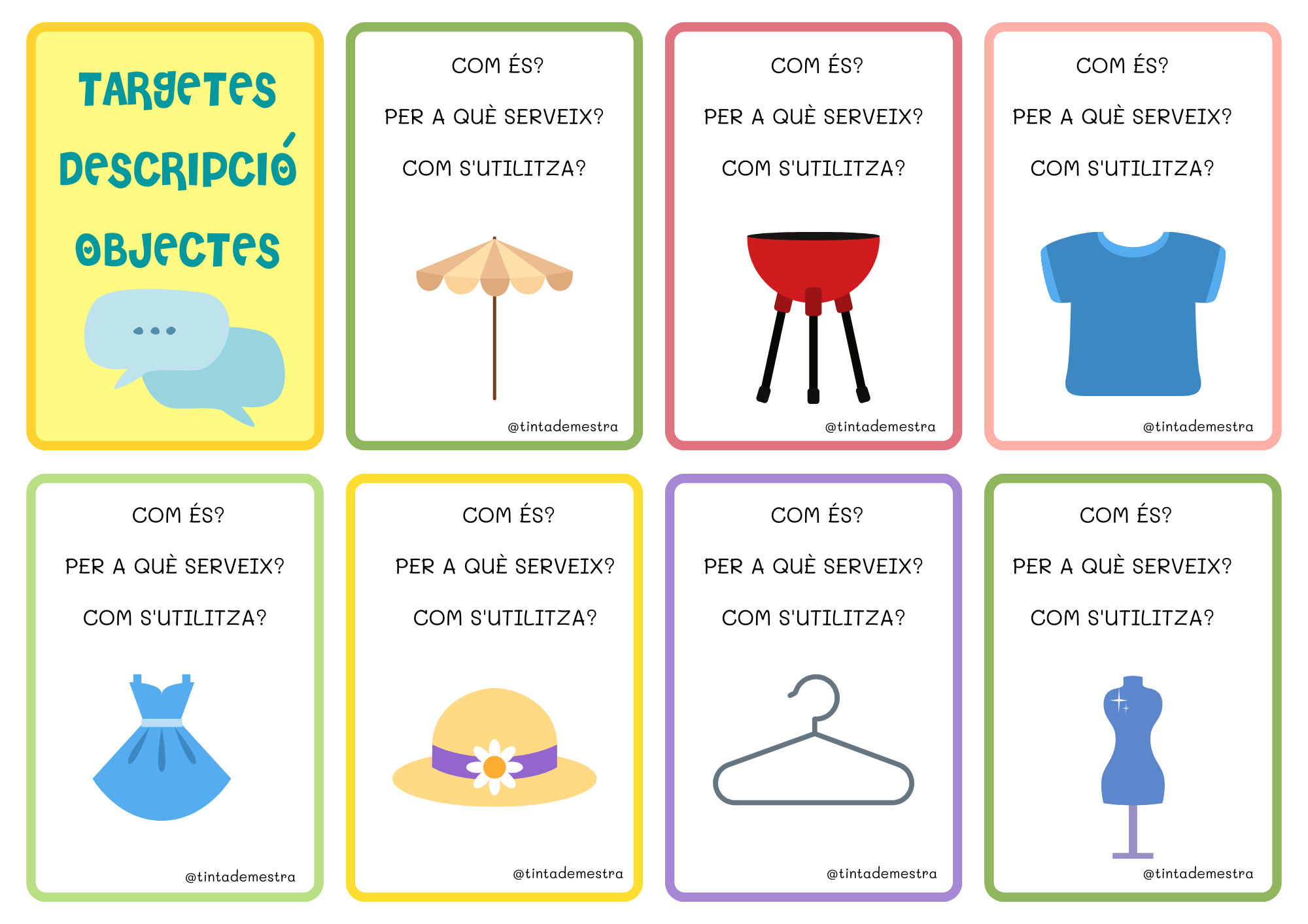 Targetes descripció