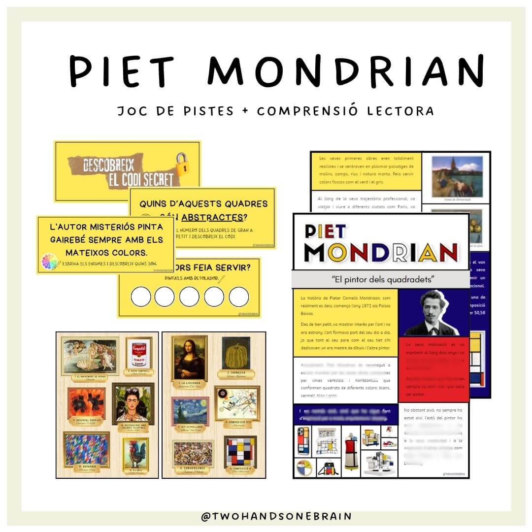 PIET MONDRIAN - Joc de pistes i Comprensió lectora